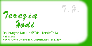 terezia hodi business card